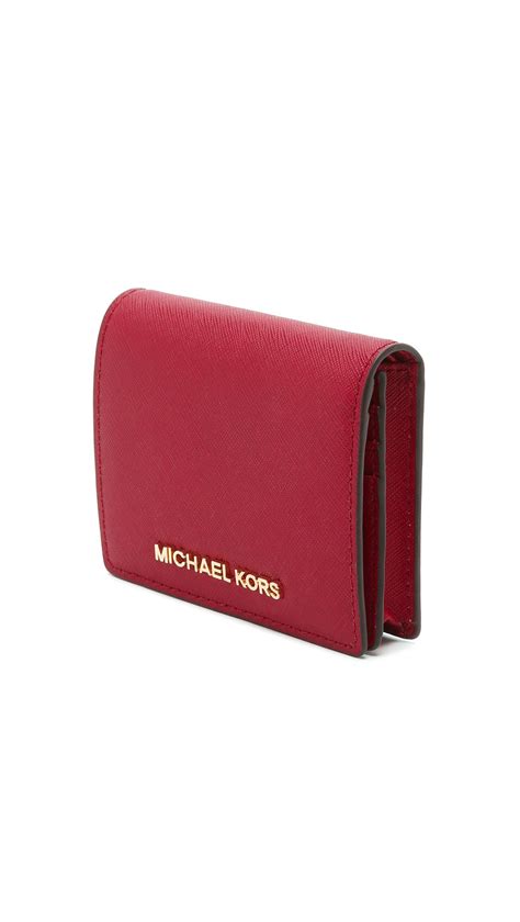 michael kors travel wallet camel|Michael Kors dark cherry wallet.